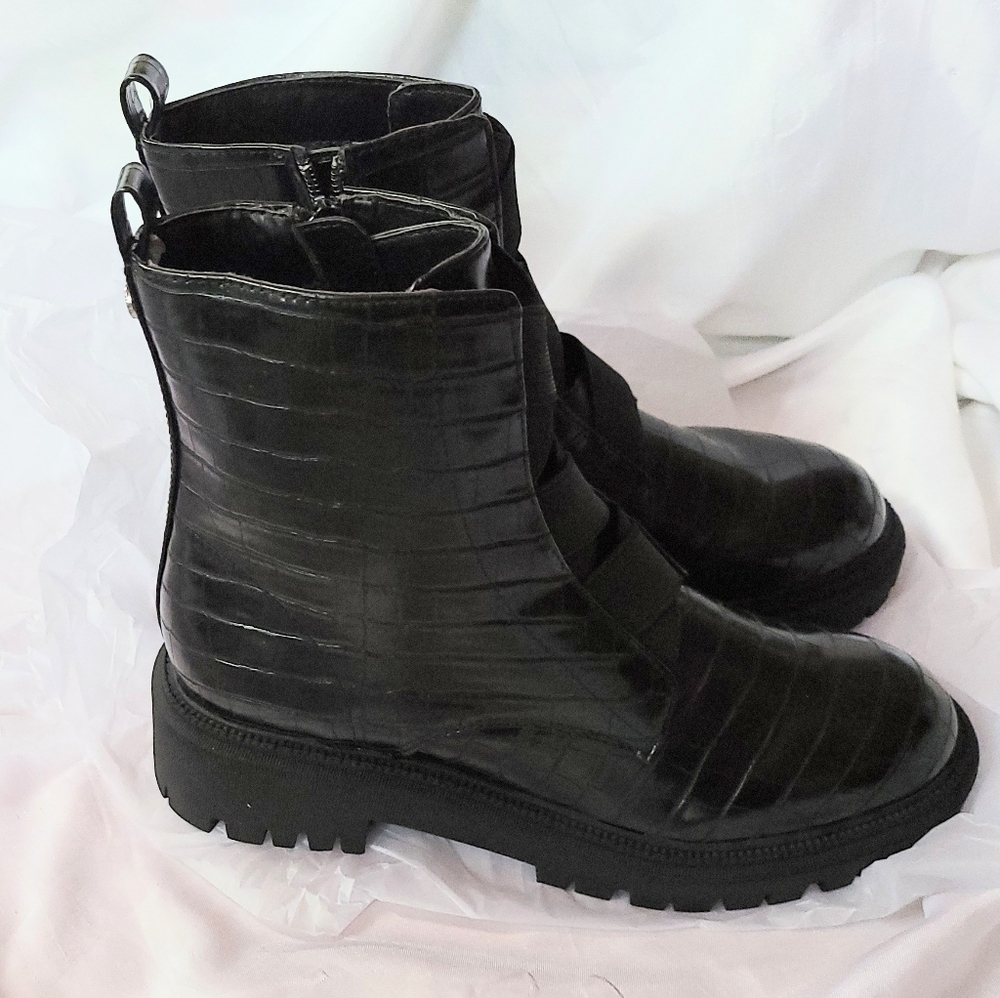 Asos London Rebel Chunky Ankle Boot Black SIZE 9 - Picture 6 of 7